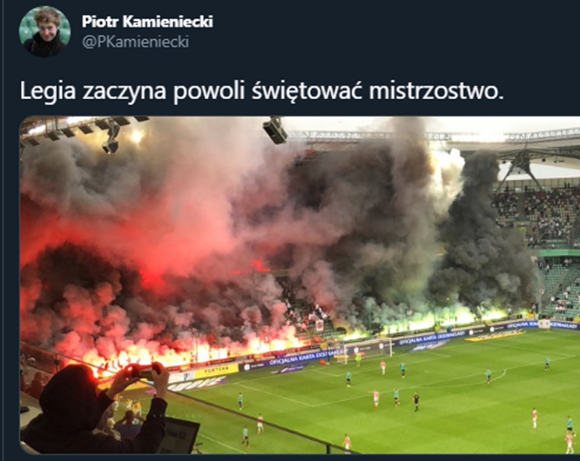 Tak kibice Legii ''ŚWIĘTUJĄ'' mistrzostwo Polski...